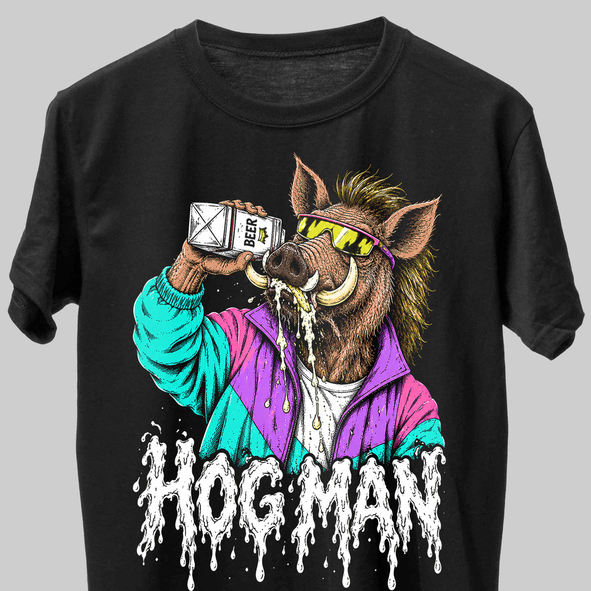 Bilmuri HOG MAN Heavy Metal Band Music Graphic Black Unisex T-Shirt