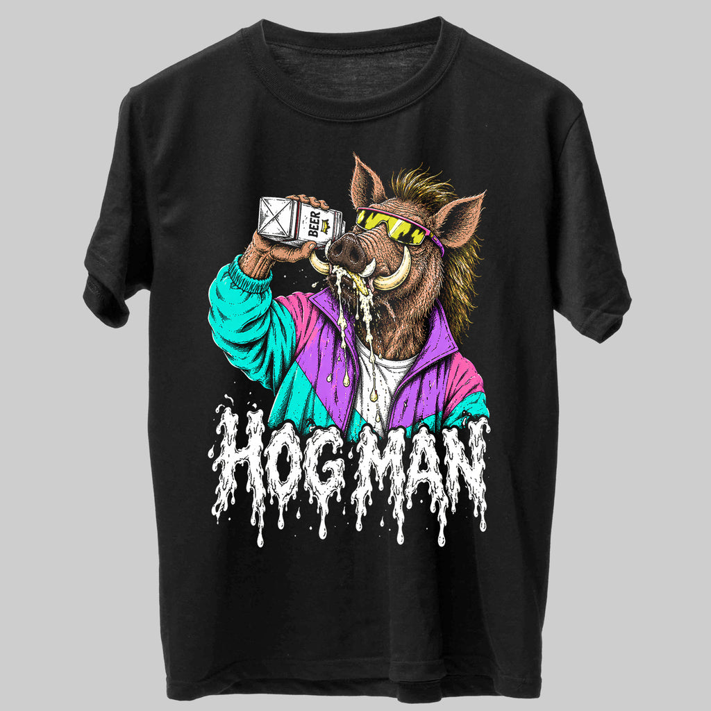Bilmuri HOG MAN Heavy Metal Band Music Graphic Black Unisex T-Shirt