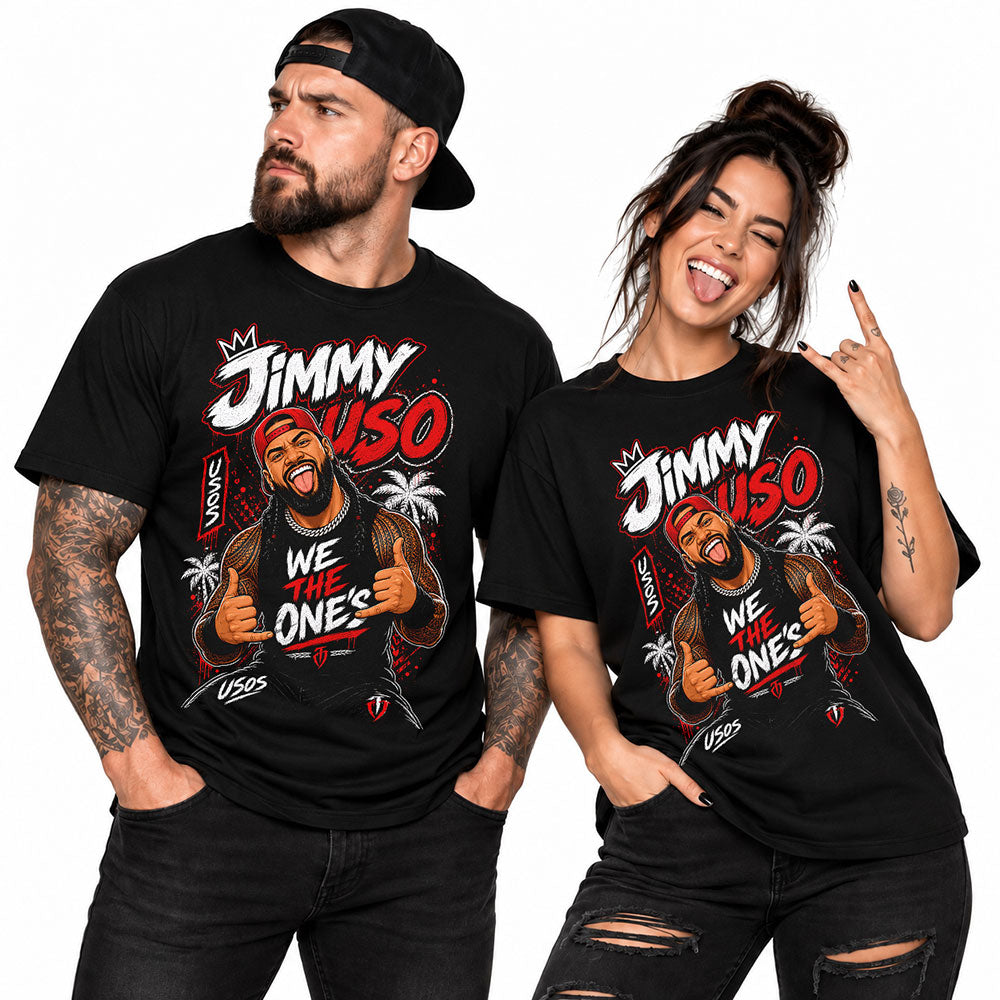 Jimmy Uso UCE WWE Wrestling Black Unisex T-Shirt