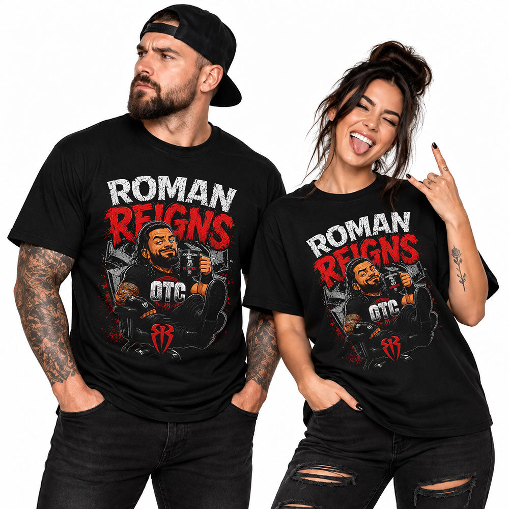 Roman Reigns OTC WWE Wrestling Black Unisex T-Shirt