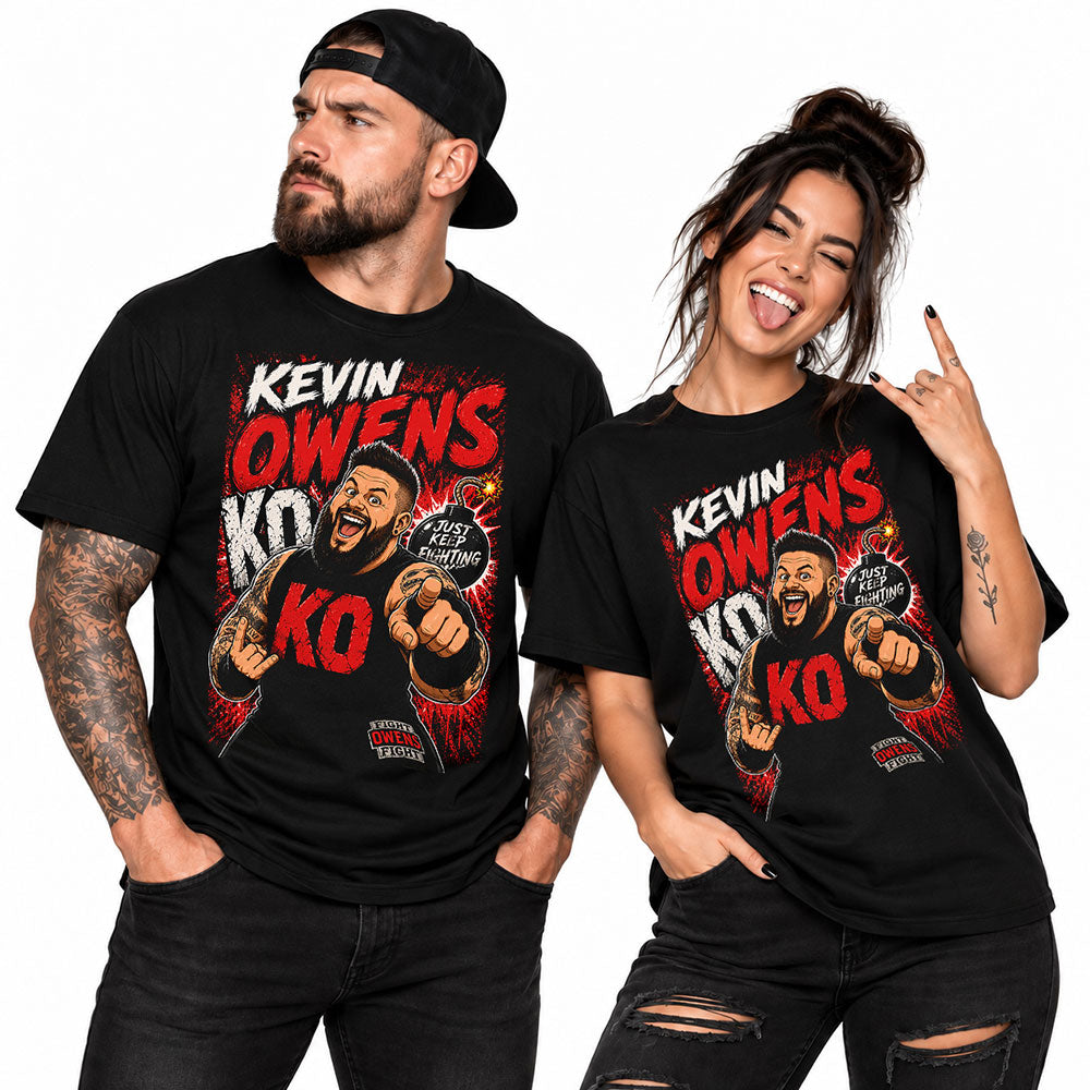 Kevin Owens KO WWE Wrestling Black Unisex T-Shirt