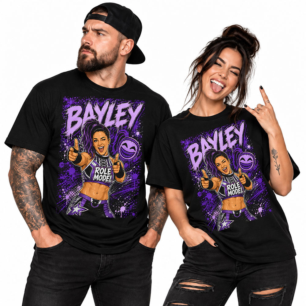 Bayley Role Model WWE Wrestling Black Unisex T-Shirt