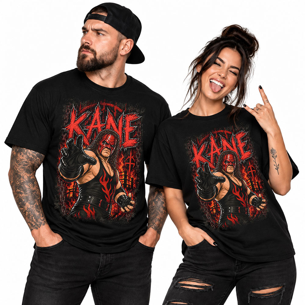 Kane The Big Red Machine WWE Wrestling Black Unisex T-Shirt