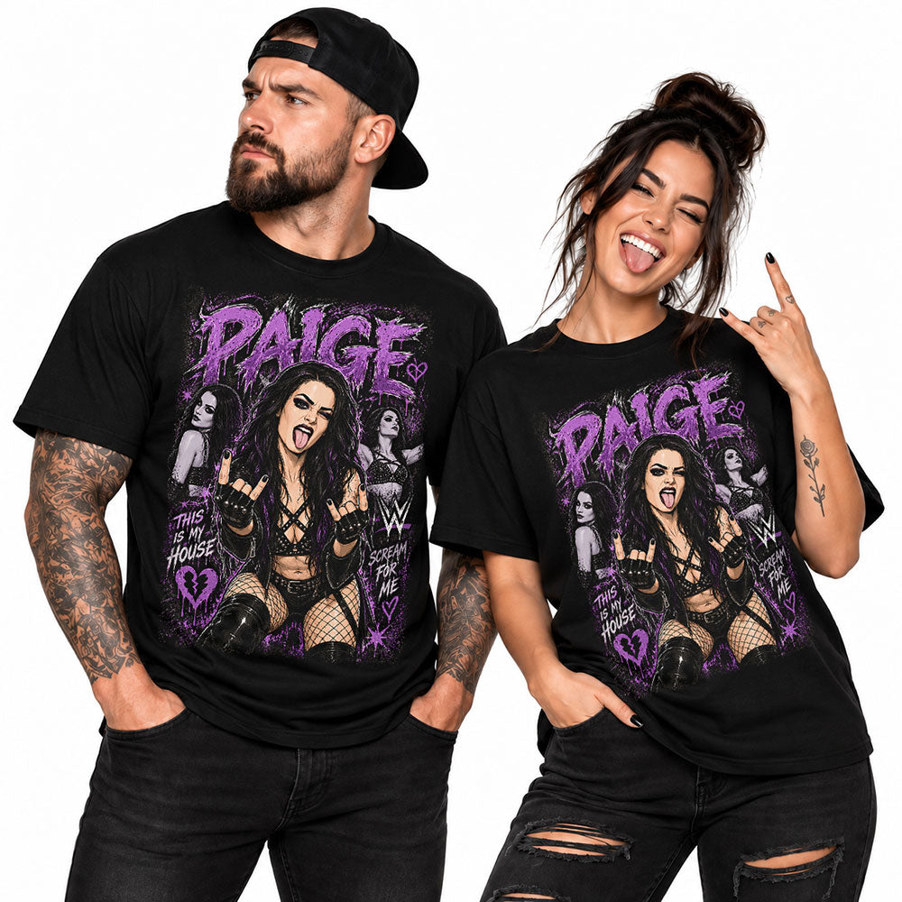 Paige This Is My House WWE Wrestling Black Unisex T-Shirt