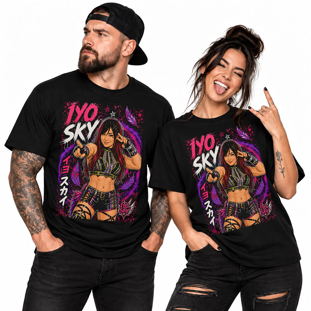 Iyo Sky The Genius of the Sky WWE Wrestling Black Unisex T-Shirt