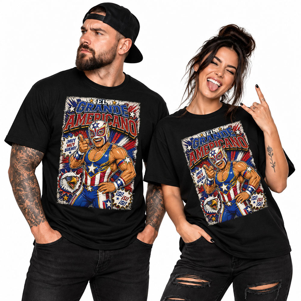 El Grande Americano WWE Wrestling Black Unisex T-Shirt