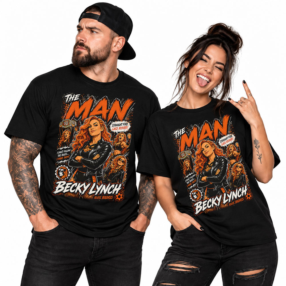 Becky Lynch The Man WWE Wrestling Black Unisex T-Shirt