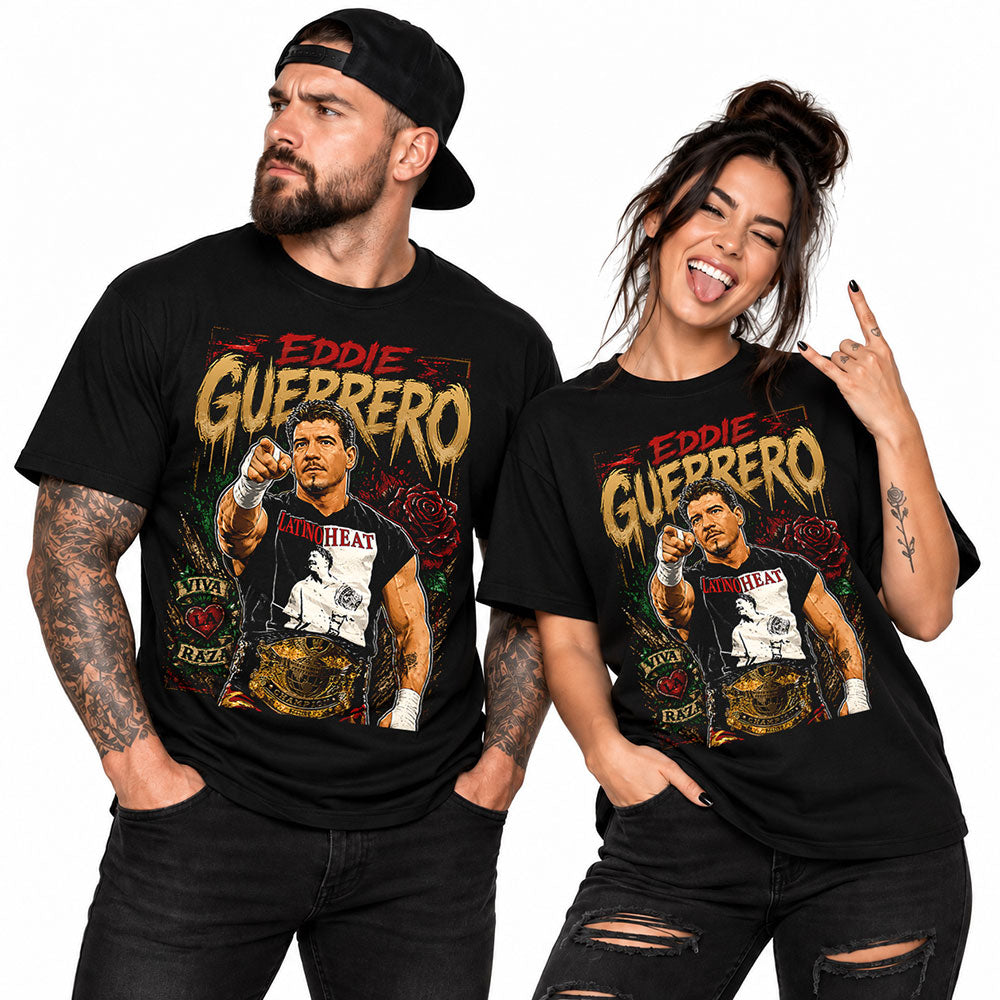 Eddie Guerrero Latino Heat Hall Of Fame WWE Wrestling Black Unisex T-Shirt