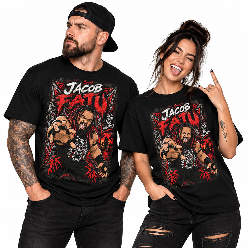 Jacob Fatu All Gas No Brakes WWE Wrestling Black Unisex T-Shirt