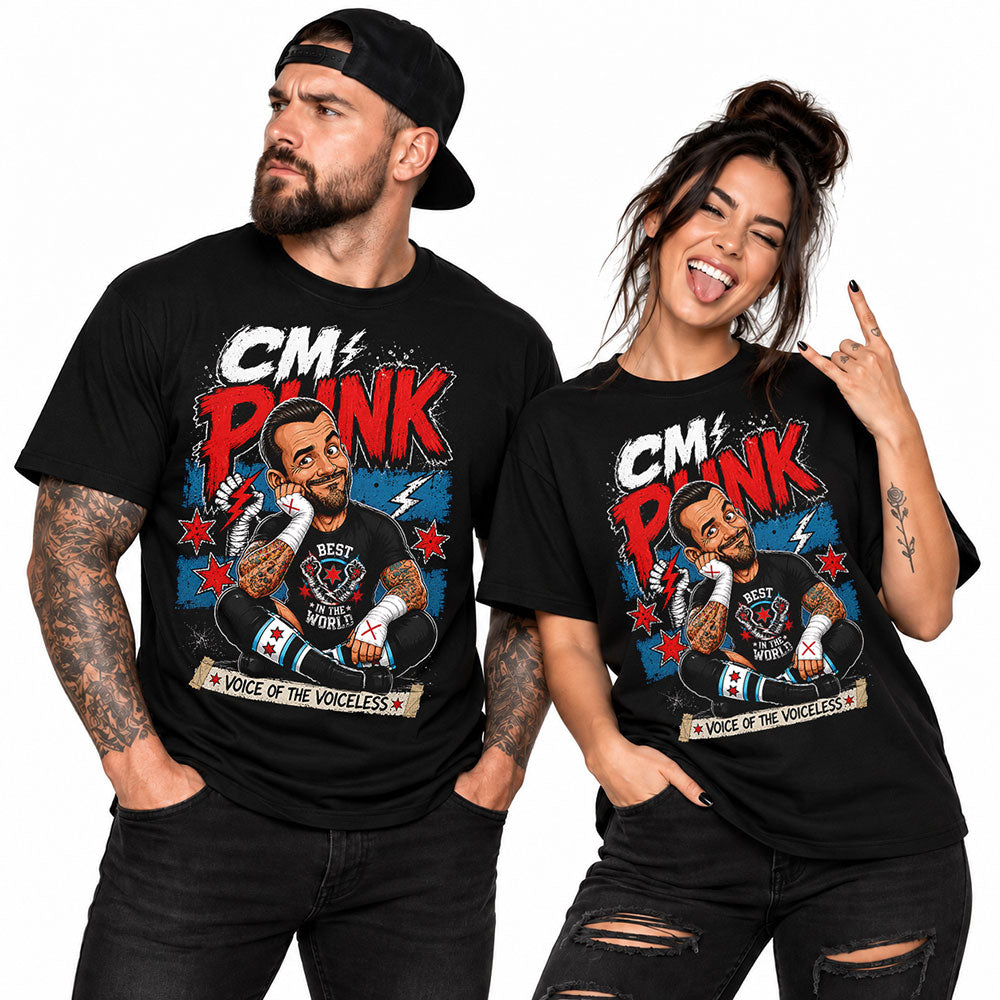 CM Punk Best In The World WWE Wrestling Black Unisex T-Shirt
