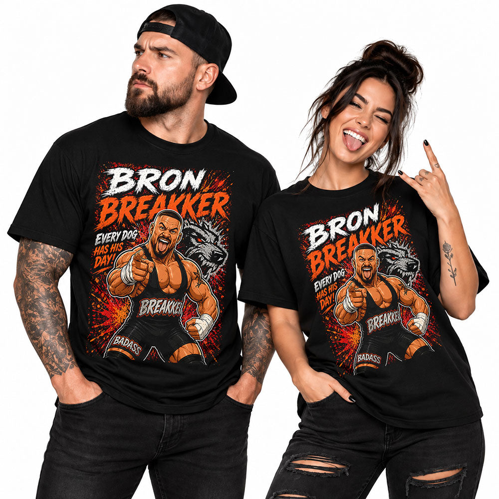 Bron Breakker BADASS WWE Wrestling Black Unisex T-Shirt